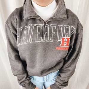 Haverford College Half Zip Sweater